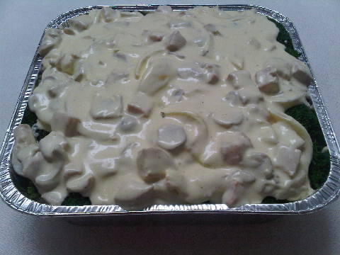 sesudah disiram creamy + smoke ayam + Jamur